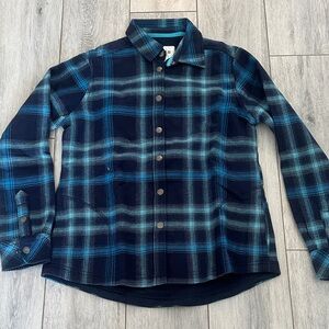 Orvis Blue and Green Plaid Women's Button-Down Shirt